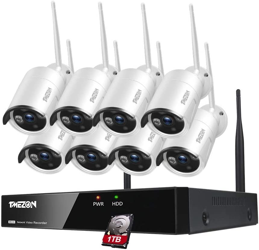 TMEZON 8-Channel HD 1080P Battery Powered Wireless Security Camera System Review