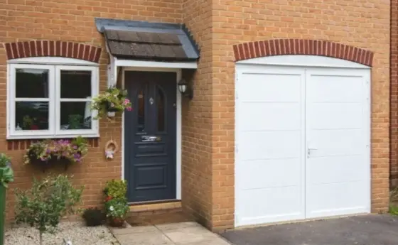side-hinged garage door