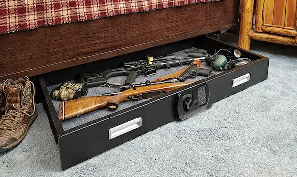 Under bed gun safe