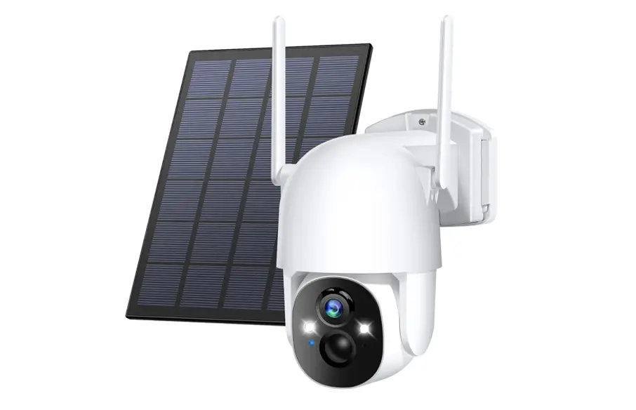 Solar-powered security camera